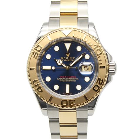 rolex yacht master gold blue|Rolex Yacht-Master 40 prices.